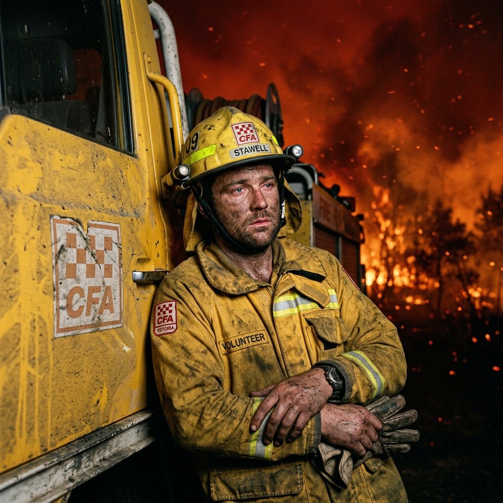 Firefighter after shift