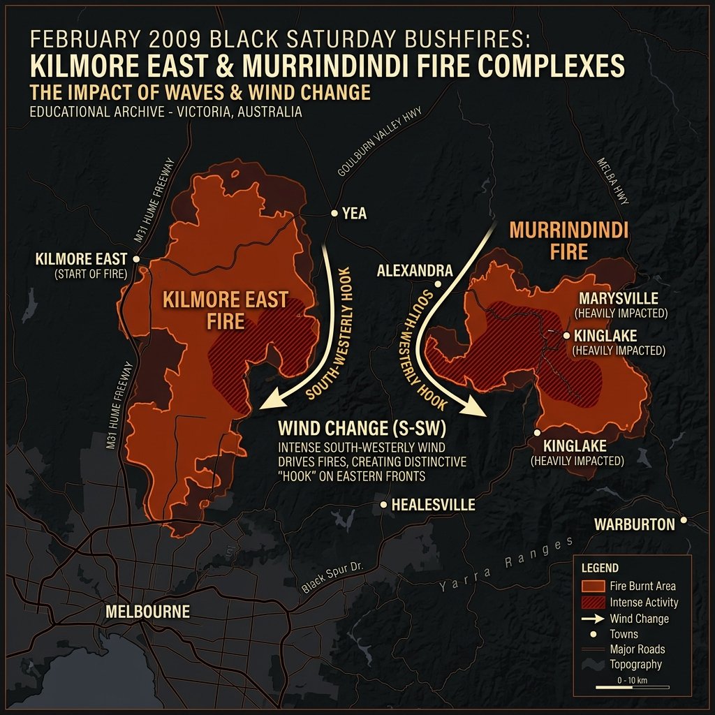 Map of 2009 Victoria Fires