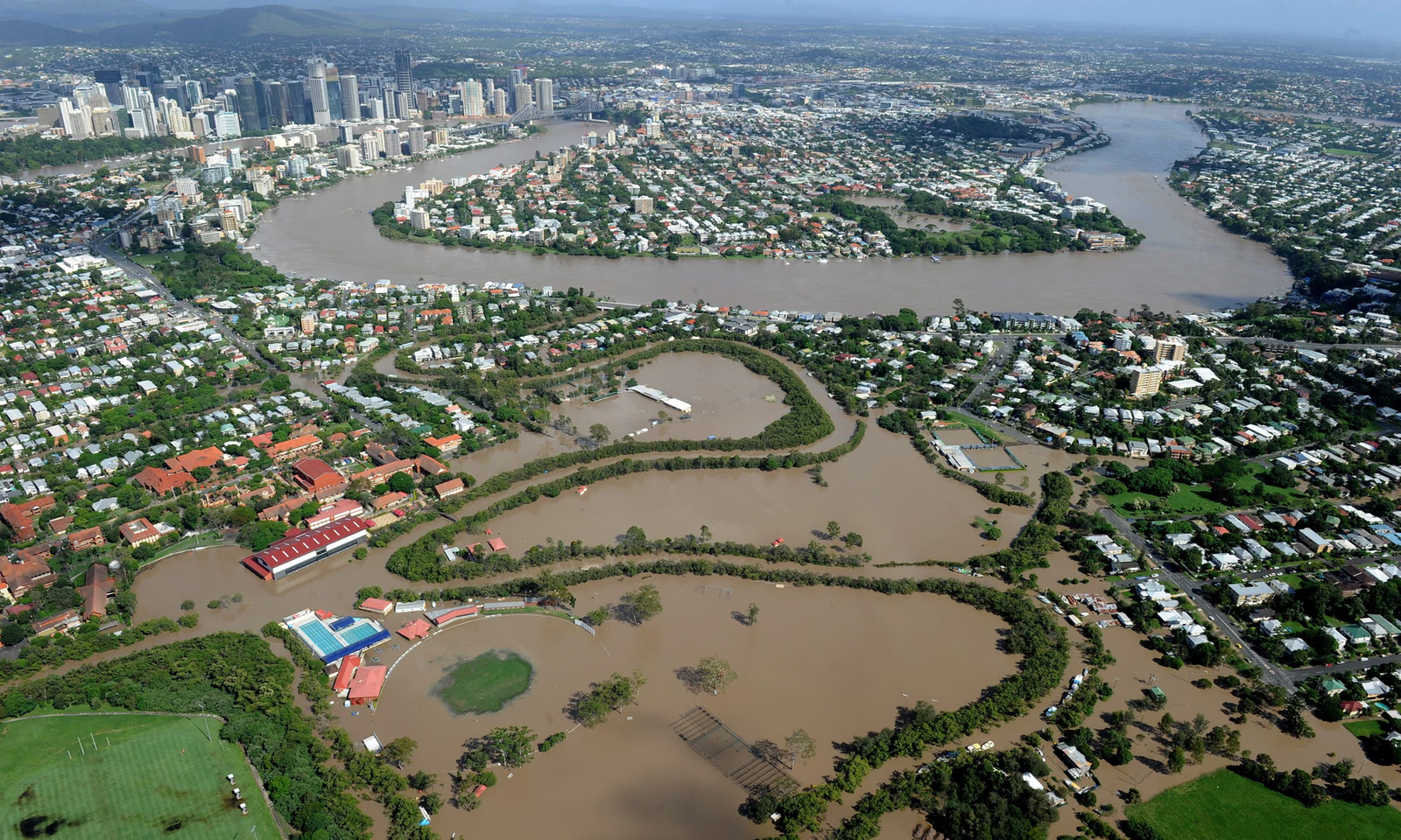 2010–11 Queensland floods photograph 8 of 20: flood extent