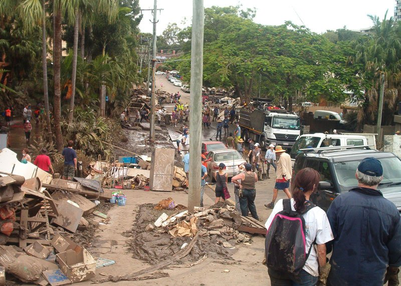 2022 SEQ floods photograph 1 of 14: Brisbane flooding