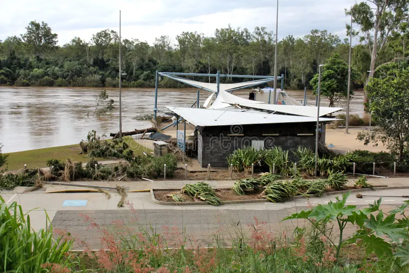 2022 SEQ floods photograph 5 of 14: flood debris and damage