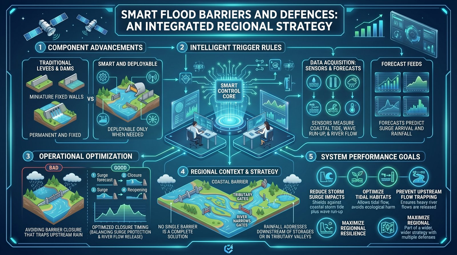Infographic: smart flood barriers and defences. Click to view full size.
