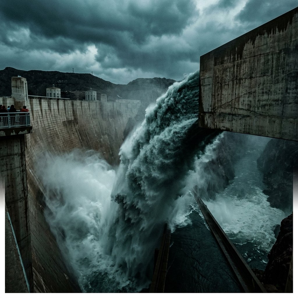 Wivenhoe Dam spillway